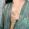 Teardrop & Oval Bohemian Style Zinc Alloy with Resin Imitation Moonstone/Rhinestone Finger Rings FS-WGFB6C4-03-3