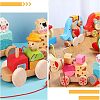 Olycraft 32Pcs 2 Style Schima Wood Vehicle Wheels and 20Pcs 2 Style Schima Wood Sticks DIY-OC0004-21-7