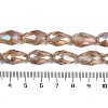 Transparent Electroplate Glass Beads Strands EGLA-N013-T10mm-B23-4