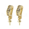 Brass Micro Pave Cubic Zirconia Pendants Bails KK-D324-05G-1