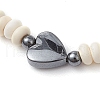 Synthetic Turquoise Beads Stretch Bracelets for Women Men BJEW-JB11336-02-3
