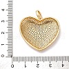 Brass Micro Pave Clear Cubic Zirconia Pendants KK-U076-22G-3
