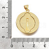Brass Micro Pave Cubic Zirconia Shell Pendants KK-D328-24G-A-3