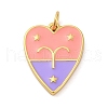 Brass Enamel Pendants KK-Z077-01G-04-1