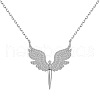 925 Sterling Silver Pendant Necklaces NJEW-L179-02P-1