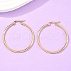 Ring 304 Stainless Steel Big Hoop Earrings X-EJEW-N0016-11G-F-5