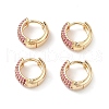 Cubic Zirconia Hoop Earrings EJEW-M216-01B-4