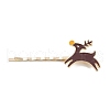 Christmas Theme Alloy Enamel Hair Bobby Pin AJEW-A056-04B-2