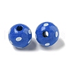 Printed Wood European Beads WOOD-G022-18G-2