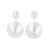 Round Ball Drawbench Brass Ear False Plugs for Women EJEW-G391-24C-S-2