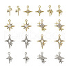 18Pcs 9 Style Brass Micro Pave Clear Cubic Zirconia Pendants KK-TA0001-10-10