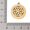 Preserved Fresh Flower 304 Stainless Steel Rhinestone Pendants STAS-S139-01G-06-3