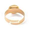 Ion Plating(IP) Adjustable 304 Stainless Steel Finger Rings Components STAS-P291-01A-G-3