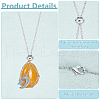 6Pcs Crystal Cage Holder Necklace NJEW-AB00035-4
