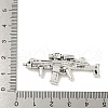 Tibetan Style Alloy Submachine Gun Pendants TIBEP-Q043-144-RS-3