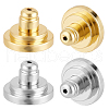 Beebeecraft 8Pcs 2 Colors Brass Ear Nuts FIND-BBC0003-58-1