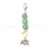 Alloy Elephant & Freshwater Shell Beads Pendant Decorations HJEW-JM02703-4