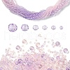 6 Styles Gradient Color Transparent Painted Glass Beads Strands DGLA-YW0001-28E-1