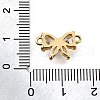 Brass Clear Cubic Zirconia Connector Charms KK-U065-04C-G-3