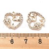 Brass Micro Pave Clear Cubic Zirconia Pendants KK-M102-34G-3
