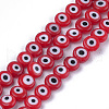 Handmade Evil Eye Lampwork Beads Strands LAMP-S191-01A-02-1