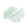Translucent Resin Flower Connector Charms RESI-H153-05-2