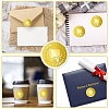 34 Sheets Self Adhesive Gold Foil Embossed Stickers DIY-WH0509-079-4
