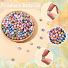SOFPLATE 500Pcs AB Color Wave Printed Acrylic Beads SACR-SP0001-10-6