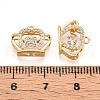 Brass Micro Pave Cubic Zirconia Charms KK-N261-90G-3