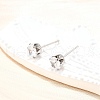 Cubic Zirconia Ear Studs STAS-E051-3D-5