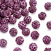 Polymer Clay Pave Rhinestone Beads RB-Q197-10mm-18-2