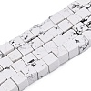 Natural Howlite Beads Strands G-T139-8x8-02A-4