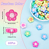 SOFPLATE 60Pcs Two Tone Opaque Acrylic Beads SACR-SP0001-07-2