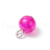 20Pcs 2 Styles Spray Painted Crackle Glass Charms PALLOY-JF03253-5