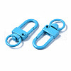 Spray Painted Eco-Friendly Alloy Swivel Snap Hooks Clasps PALLOY-T080-02Q-NR-3