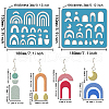 2Pcs 2 Style Acrylic Earring Handwork Template DIY-WH0573-003-2