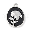 Rack Plating Spray Painted Alloy Pendants PALLOY-F018-14P-01-1