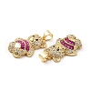 Brass Micro Pave Cubic Zirconia Pendants KK-H441-05A-G-3