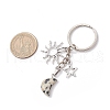 Moon Natural & Synthetic Mixed Stone Pendant Keychain KEYC-JKC01141-3