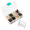 Wood Beads and Plating Acrylic Beads WOOD-TA0001-21-2