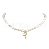 Shell Pearl Necklaces NJEW-JN04862-1