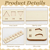 BENECREAT 1 Set 3Pcs Wooden Dice Organizer Jewelry Trays ODIS-BC0001-15-1-4