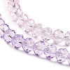Transparent Painted Glass Beads Strands X1-DGLA-A034-T8mm-A05-3