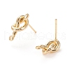 Brass Stud Earring Findings KK-F820-43G-2
