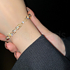 HOBBIESAY 6Pcs 3 Colors Brass Clear Cubic Zirconia Fold Over Clasps FIND-HY0004-04-5