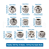 Mega Pet 100Pcs 10 Style Tibetan Style Alloy European Beads TIBEB-MP0001-01-12