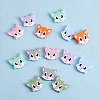 14Pcs 7 Styles Cat Head Silicone Focal Beads JX664A-3
