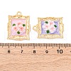 Resin Enamel Pendants FIND-M060-07G-3