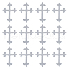 Cross Fleury Polyester Embroidery Iron on Applique Patch PATC-WH0005-44C-1