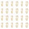 BENECREAT 120Pcs Brass Snap on Bails KK-BC0013-68G-1